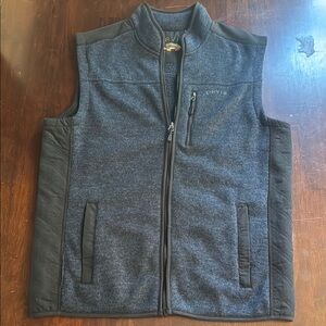 Orvis Gray Fleece Vest with Stand-Up Collar